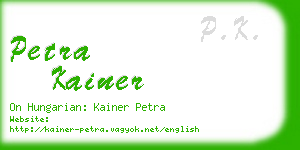 petra kainer business card